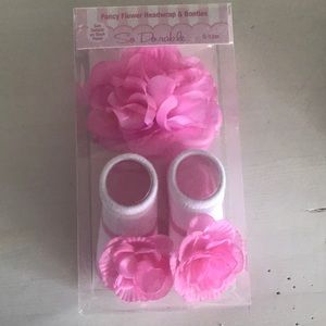 So Dorable crochet headband and booties.